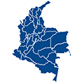 Mapa departamentos de Colombia