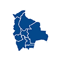 Mapa departamentos de Bolivia